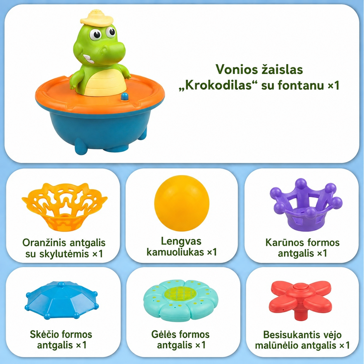 SplashCroc™ | Interaktyvus vonios fontanas vaikams 🐊💦