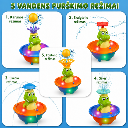 SplashCroc™ | Interaktyvus vonios fontanas vaikams 🐊💦